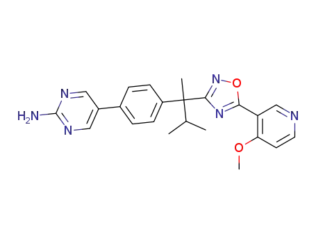 5-(4-{2-[5-(4-methoxypyridin-3-yl)-1,2,4-oxadiazol-3-yl]-3-methylbutan-2-yl}phenyl)pyrimidin-2-amine