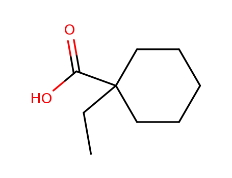 Molecular Structure of 1124-98-7 (1-ethylcyclohexane-1-carboxylic acid)