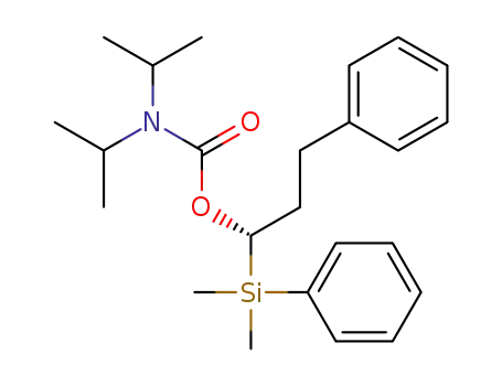 Molecular Structure of 1270304-82-9 ((1S)-1-[dimethyl(phenyl)silyl]-3-phenylpropyl diisopropylcarbamate)