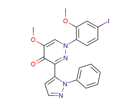 1-(4-iodo-2-methoxyphenyl)-5-methoxy-3-(1-phenyl-1H-pyrazol-5-yl)pyridazin-4(1H)-one