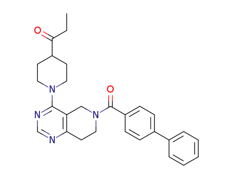 1-{1-[6-(biphenyl-4-ylcarbonyl)-5,6,7,8-tetrahydropyrido[4,3-d]-pyrimidin-4-yl]piperidin-4-yl}propan-1-one