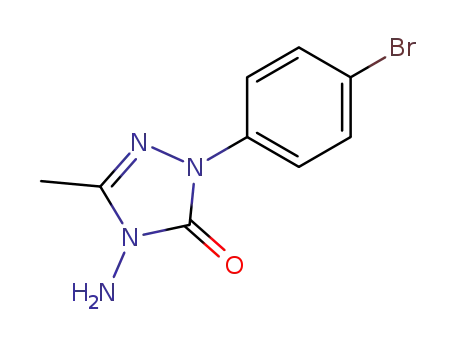 Molecular Structure of 666751-06-0 (3H-1,2,4-Triazol-3-one,
4-amino-2-(4-bromophenyl)-2,4-dihydro-5-methyl-)