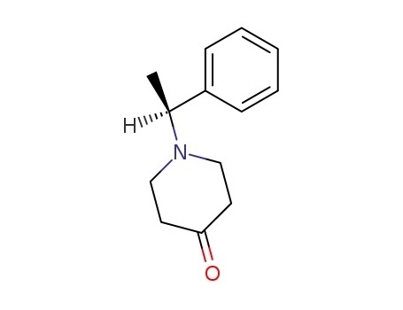 Molecular Structure of 36482-37-8 (1-[(1S)-1-phenylethyl]piperidin-4-one)