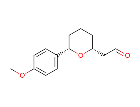 2-((2R,6S)-6-(4-methoxyphenyl)tetrahydro-2H-pyran-2-yl)acetaldehyde