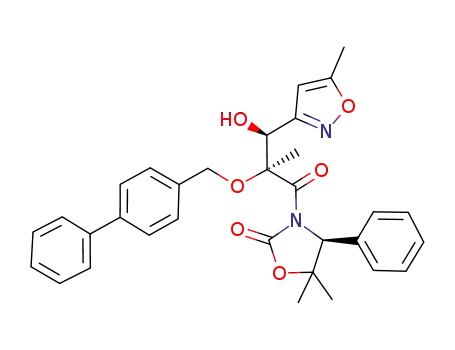 (4S)-3-[(2S,3S)-2-(biphenyl-4-ylmethoxy)-3-hydroxy-2-methyl-3-(5-methylisoxazol-3-yl)propanoyl]-5,5-dimethyl-4-phenyl-1,3-oxazolidin-2-one