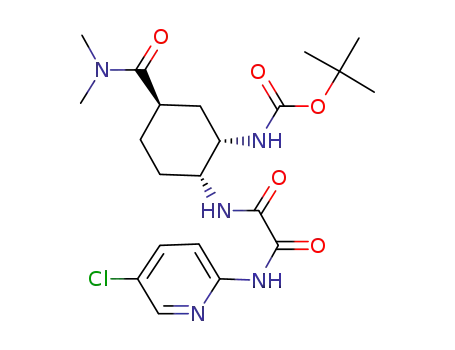 (1S,2R,5R)-2-({2-[(5-chloropyridin-2-yl)amino]-2-oxoacetyl}amino)-5-[(dimethylamino)carbonyl]cyclohexylcarbamic acid tert-butyl ester
