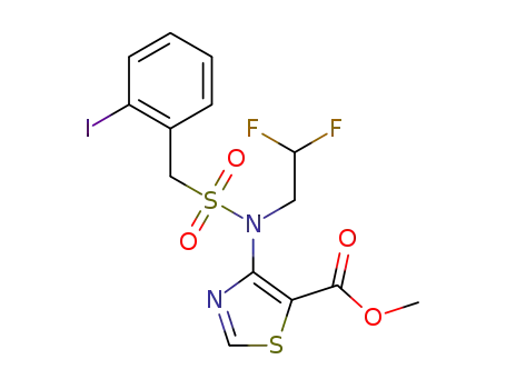 methyl 4-{(2,2-difluoroethyl)[(2-iodobenzyl)sulfonyl]amino}-1,3-thiazole-5-carboxylate