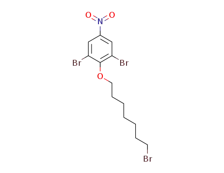 Molecular Structure of 1374327-23-7 (1,3-dibromo-2-(7-bromoheptyloxy)-5-nitrobenzene)