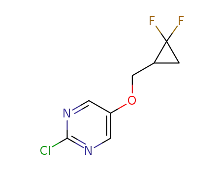 Molecular Structure of 1353776-94-9 (2-chloro-5-((2,2-difluorocyclopropyl)methoxy)pyrimidine)