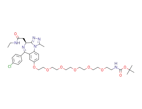 tert-butyl (17-(((4S)-6-(4-chlorophenyl)-4-(2-(ethylamino)-2-oxoethyl)-1-methyl-4H-benzo[f][1,2,4]triazolo[4,3-a][1,4]diazepin-8-yl)oxy)-3,6,9,12,15-pentaoxaheptadecyl)carbamate