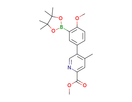 methyl 5-[4-methoxy-3-(4,4,5,5-tetramethyl-1,3,2-dioxaborolan-2-yl)phenyl]-4-methylpyridine-2-carboxylate