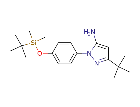 1H-Pyrazol-5-amine,
3-(1,1-dimethylethyl)-1-[4-[[(1,1-dimethylethyl)dimethylsilyl]oxy]phenyl]-