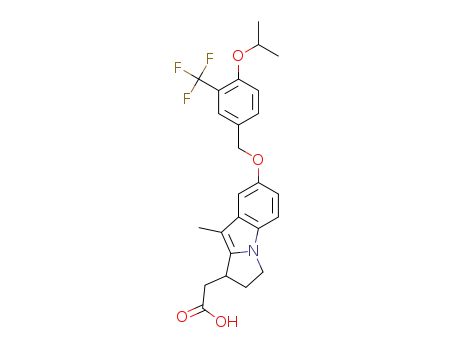 2-(7-(4-isopropoxy-3-(trifluoromethyl)benzyloxy)-9-methyl-2,3-dihydro-1H-pyrrolo[1,2-a]indol-1-yl)acetic acid