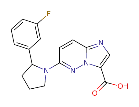 6-(2-(3-fluorophenyl)pyrrolidin-1-yl)imidazo[1,2-b]pyridazine-3-carboxylic acid