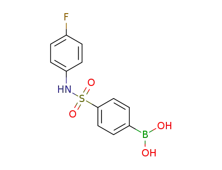 Molecular Structure of 957121-13-0 (4-(N-(4-Fluorophenyl)sulfamoyl)phenylboronic acid)