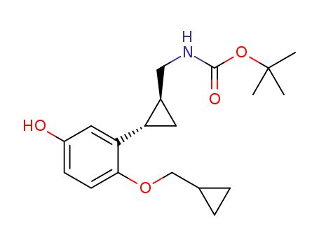 trans-[2-(2-(Cyclopropylmethoxy)-5-hydroxyphenyl)cyclopropylmethyl]carbamic acid tert-butyl ester