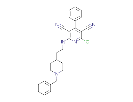 2-((2-(1-benzylpiperidin-4-yl)ethyl)amino)-6-chloro-4-phenylpyridine-3,5-dicarbonitrile