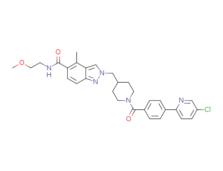 2-({1-[4-(5-chloropyridin-2-yl)benzoyl]piperidin-4-yl}methyl)-N-(2-methoxyethyl)-4-methyl-2H-indazole-5-carboxamide