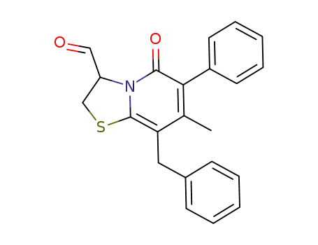 8-benzyl-7-methyl-5-oxo-6-phenyl-2,3-dihydro-5H-thiazolo[3,2-a]pyridine-3-carbaldehyde