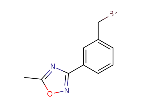 Molecular Structure of 253273-90-4 (3-[3-(BROMOMETHYL)PHENYL]-5-METHYL-1,2,4-OXADIAZOLE)