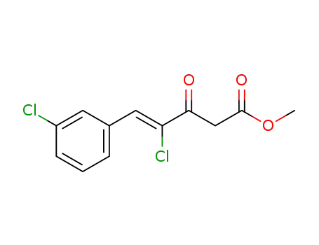 Molecular Structure of 1376213-63-6 ((Z)-methyl 4-chloro-5-(3-chlorophenyl)-3-oxopent-4-enoate)