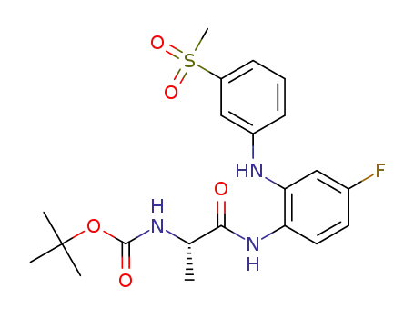 (S)-tert-butyl 1-(4-fluoro-2-(3-(methylsulfonyl)phenylamino)phenylamino)-1-oxopropan-2-ylcarbamate