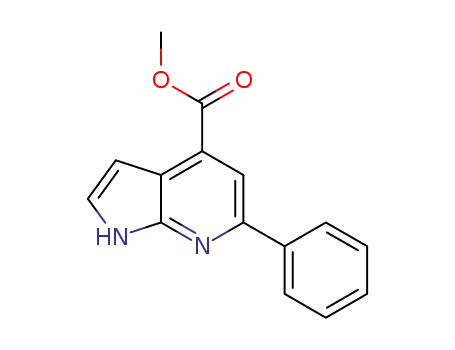 Molecular Structure of 1261744-93-7 (methyl 6-phenyl-1H-pyrrolo[2,3-b]pyridine-4-carboxylate)