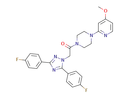 2-(3,5-bis-(4-fluoro-phenyl)-(1,2,4)triazol-1-yl)-1-(4-(4-methoxy-pyridin-2-yl)-piperazin-1-yl)-ethanone