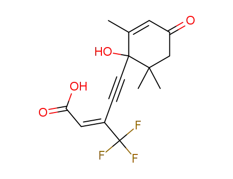 (2E)-5-(1-hydroxy-2,6,6-trimethyl-4-oxocyclohex-2-en-1-yl)-3-(trifluoromethyl)pent-2-en-4-ynoic acid