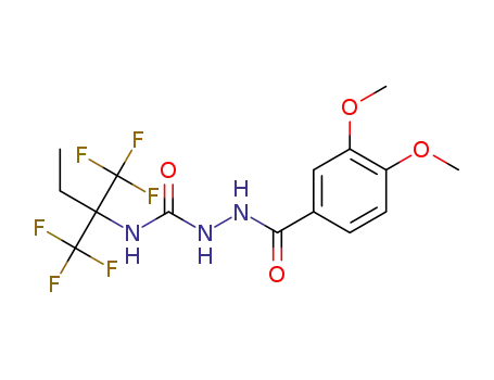 2-(3,4-dimethoxybenzoyl)-N-(1,1,1-trifluoro-2-(trifluoromethyl)butan-2-yl)hydrazine-1-carboxamide