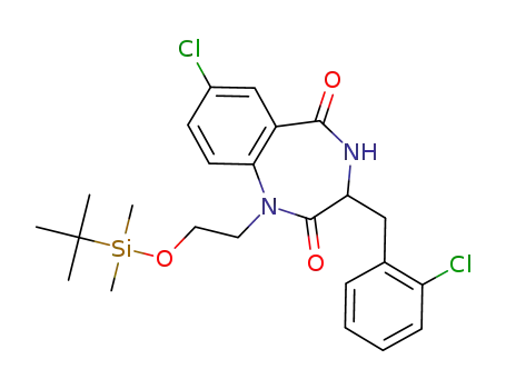 1-(2-((tert-butyldimethylsilyl)oxy)ethyl)-7-chloro-3-(2-chlorobenzyl)-3,4-dihydro-1H-benzo[e][1,4]diazepine-2,5-dione