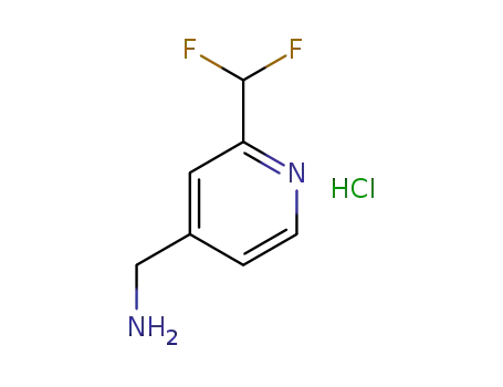 Molecular Structure of 1428532-89-1 ((2-(difluoromethyl)pyridin-4-yl)methanamine hydrochloride)