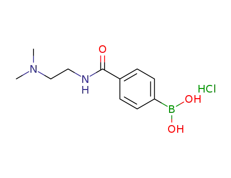 Molecular Structure of 850568-22-8 (4-(2-(DIMETHYLAMINO)ETHYLCARBAMOYL)PHENYLBORONIC ACID, HCL)