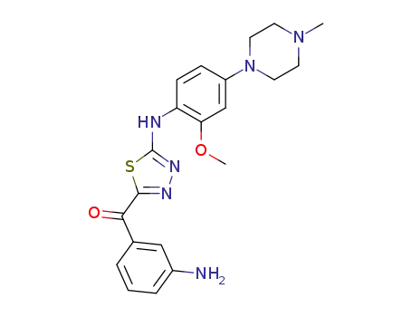 (3-aminophenyl)(5-((2-methoxy-4-(4-methylpiperazin-1-yl)phenyl)amino)-1,3,4-thiadiazol-2-yl)methanone