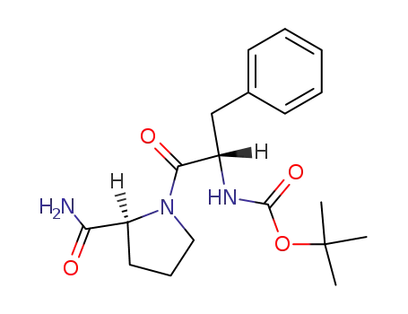 Molecular Structure of 69470-09-3 (N-tert-butyloxycarbonyl-L-phenylalanyl-L-proline amide)