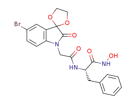 2-(2-(5'-bromo-2'-oxospiro[[1,3]dioxolane-2,3'-indoline]-1'-yl)acetamido)-N-hydroxy-3-phenylpropanamide