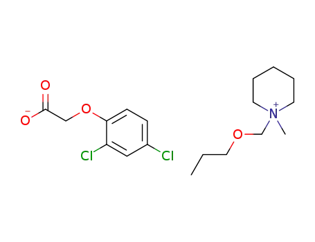 Molecular Structure of 1379462-07-3 (1-n-propoxymethyl-1-methylpiperidinium (2,4-dichlorophenoxy)acetate)
