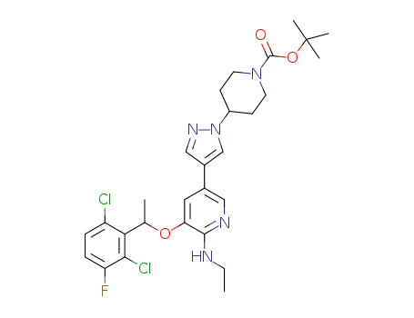 tert-butyl 4-(4-(5-(1-(2,6-dichloro-3-fluorophenyl)ethoxy)-6-(ethylamino)pyridin-3-yl)-1H-pyrazol-1-yl)piperidine-1-carboxylate