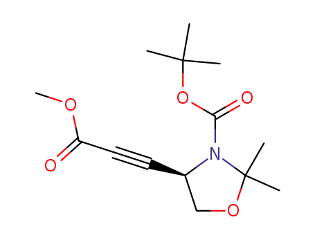 3-Oxazolidinecarboxylic acid,
4-(3-methoxy-3-oxo-1-propynyl)-2,2-dimethyl-, 1,1-dimethylethyl ester,
(R)-