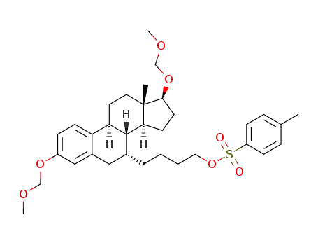 4-((7R,8R,9S,13S,14S,17S)-3,17-bis(methoxymethoxy)-13-methyl-7,8,9,11,12,13,14,15,16,17-decahydro-6H-cyclopenta[a]phenanthren-7-yl)butyl 4-methylbenzenesulfonate