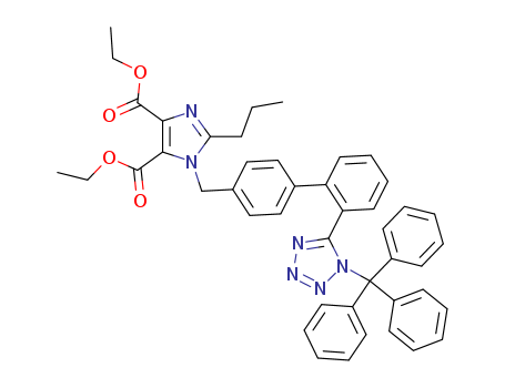 diethyl- 2-propyl-1-((2'-(1-trityl-1H-tetrazol-5-yl)- [1,1'-biphenyl]-4-yl)methyl)-1H-imidazole-4,5-dicarboxylate