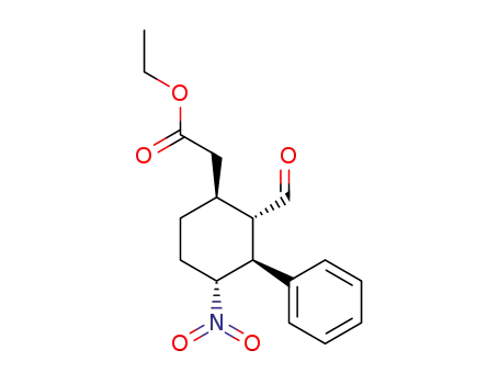 ethyl 2-((1S,2S,3S,4R)-2-formyl-4-nitro-3-phenylcyclohexyl)acetate