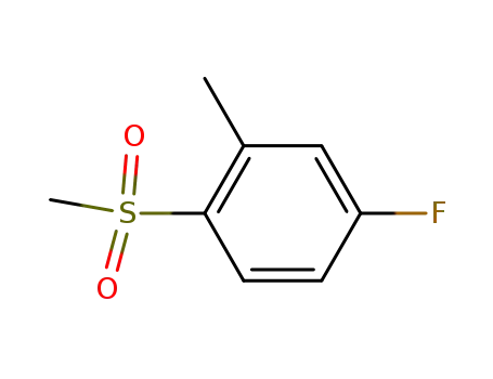 Molecular Structure of 828270-62-8 (4-Fluoro-2-methyl-1-(methylsulphonyl)benzene)