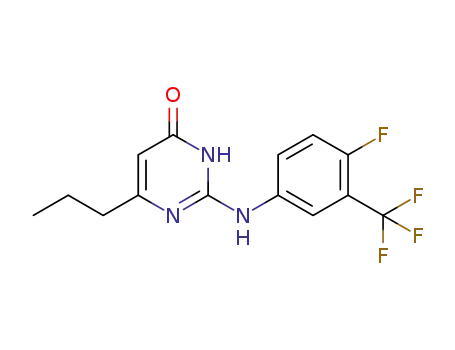 2-{[4-fluoro-3-(trifluoromethyl)phenyl]amino}-6-propylpyrimidin-4(3H)-one