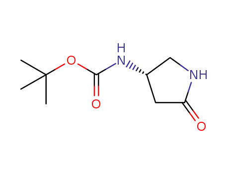 Molecular Structure of 1245648-84-3 (tert-butyl 5-oxopyrrolidin-3-ylcarbamate)