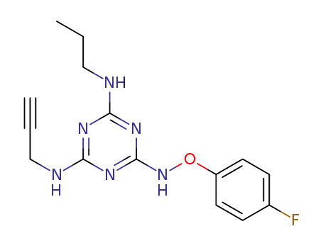 O-(4-fluorophenyl)-N-(4-n-propylamino-6-prop-2-ynylamino-[1,3,5]triazin-2-yl)hydroxylamine