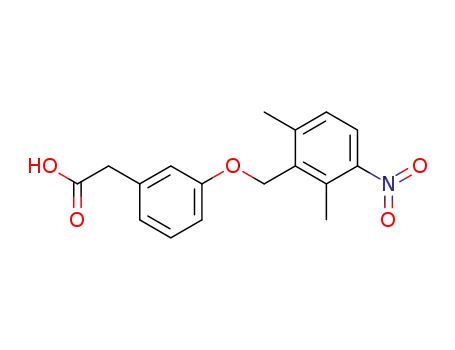 Molecular Structure of 1292687-98-9 (2-(3-(2,6-dimethyl-3-nitrobenzyloxy)phenyl)acetic acid)