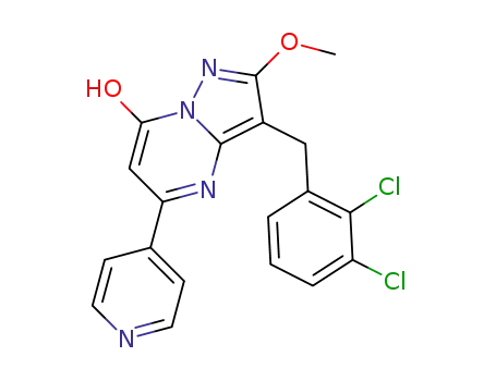3-(2,3-dichlorobenzyl)-2-methoxy-5-(pyridin-4-yl)pyrazolo[1,5-a]pyrimidin-7-ol