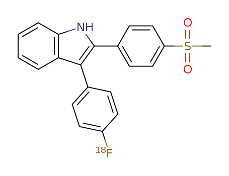 3-(4-[<sup>(18)</sup>F]fluorophenyl)-2-(4-methylsulfonylphenyl)-1H-indole