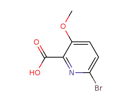 Molecular Structure of 1256810-26-0 (6-Bromo-3-methoxypyridin-2-carboxylic acid)